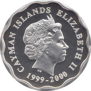 2000 SILVER MILLENNIUM COIN TWO DOLLARS CAYMAN ISLANDS ( PROOF ) - SILVER PROOF - Cambridgeshire Coins
