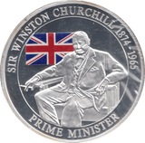 2000 SILVER PLATED WINSTON CHURCHILL COMMEMORATIVE COIN - WORLD COINS - Cambridgeshire Coins