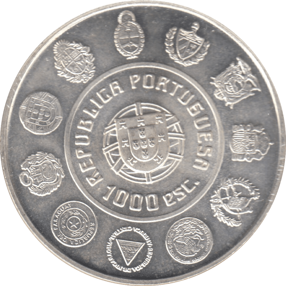 2000 SILVER PROOF 1000 ESCUDOS PORTUGAL - SILVER WORLD COINS - Cambridgeshire Coins
