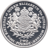 2000 SILVER PROOF £2 COMMEMORATIVE COIN QUEEN MOTHER SANDWICH ISLANDS - SILVER WORLD COINS - Cambridgeshire Coins