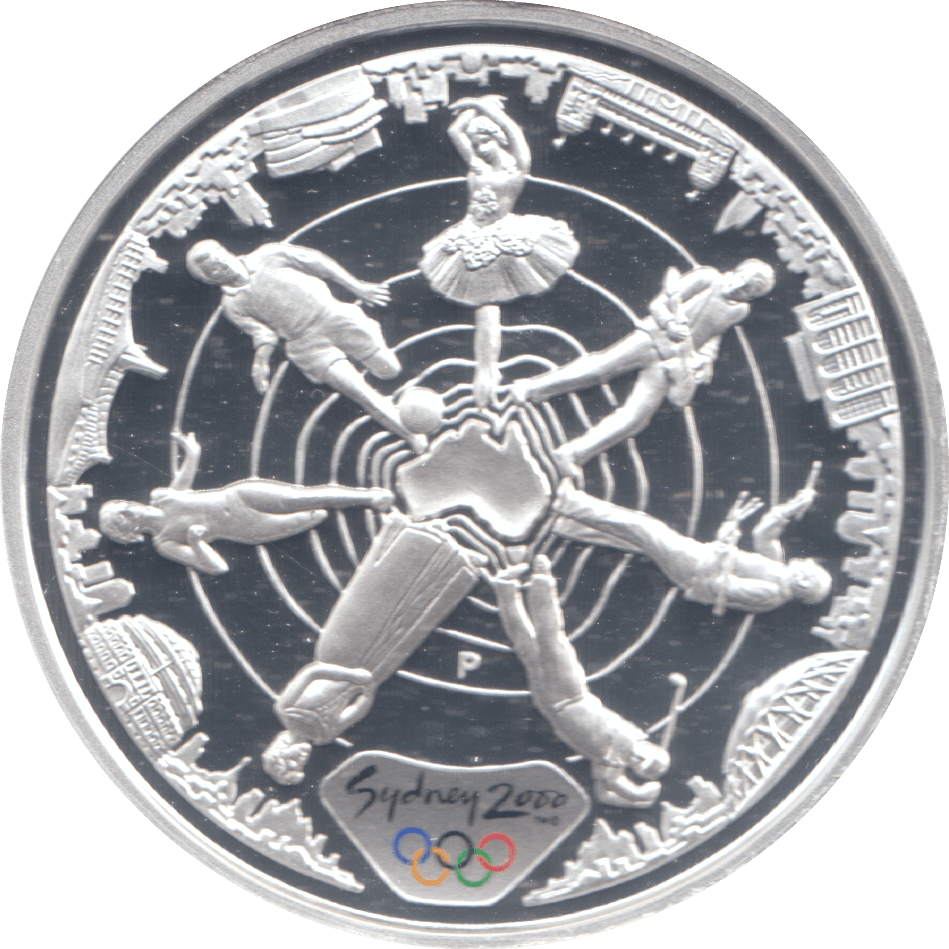 2000 SILVER PROOF 5 DOLLAR AUSTRALIA 7 FIGURES - SILVER WORLD COINS - Cambridgeshire Coins