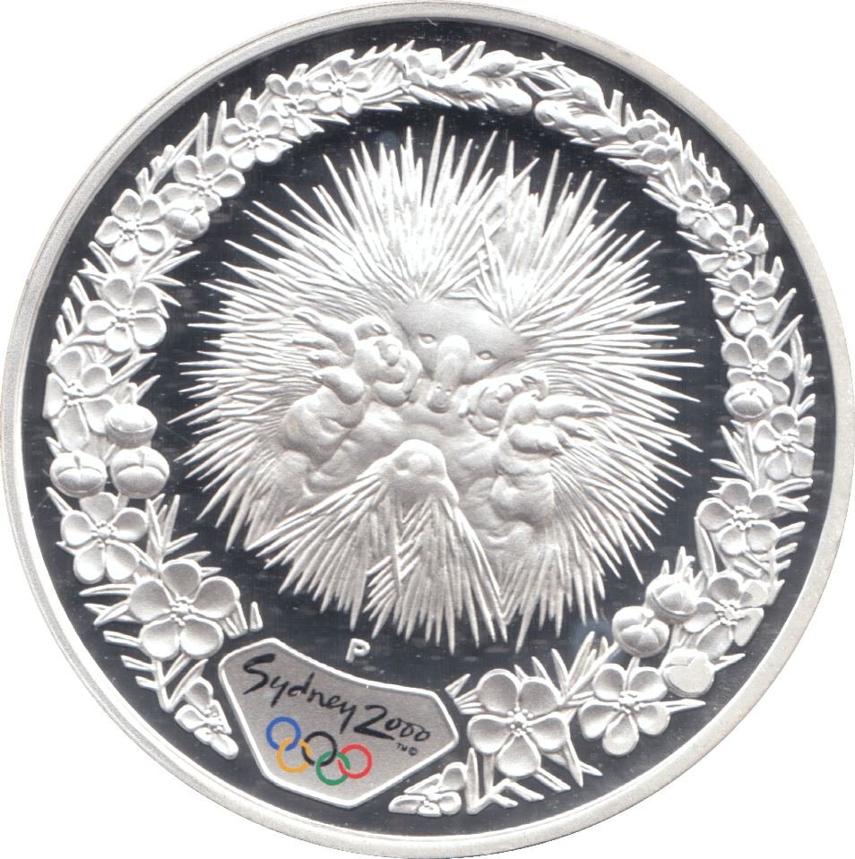 2000 SILVER PROOF 5 DOLLAR AUSTRALIA ECHIDNA - SILVER WORLD COINS - Cambridgeshire Coins