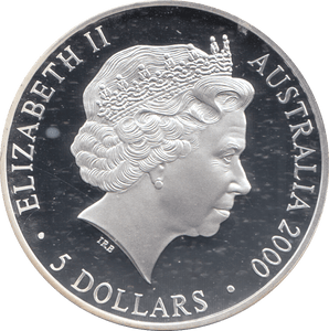 2000 SILVER PROOF 5 DOLLAR AUSTRALIA ECHIDNA - SILVER WORLD COINS - Cambridgeshire Coins