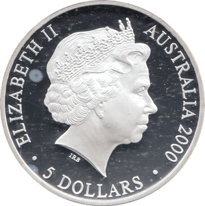 2000 SILVER PROOF 5 DOLLAR AUSTRALIA EMU - SILVER WORLD COINS - Cambridgeshire Coins