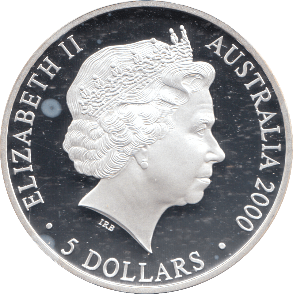 2000 SILVER PROOF 5 DOLLAR AUSTRALIA EMU - SILVER WORLD COINS - Cambridgeshire Coins