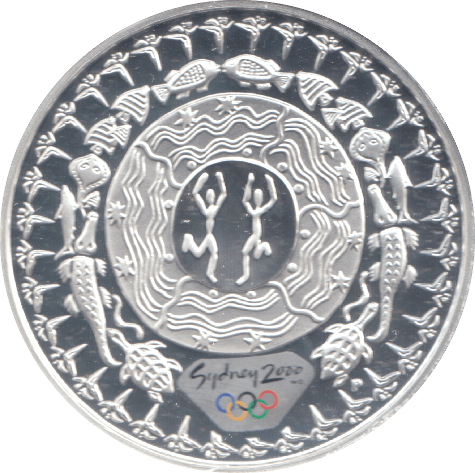2000 SILVER PROOF 5 DOLLAR AUSTRALIA FESTIVAL OF DREAMING - SILVER WORLD COINS - Cambridgeshire Coins