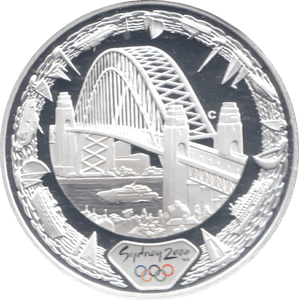 2000 SILVER PROOF 5 DOLLAR AUSTRALIA HARBOUR BRIDGE - SILVER WORLD COINS - Cambridgeshire Coins