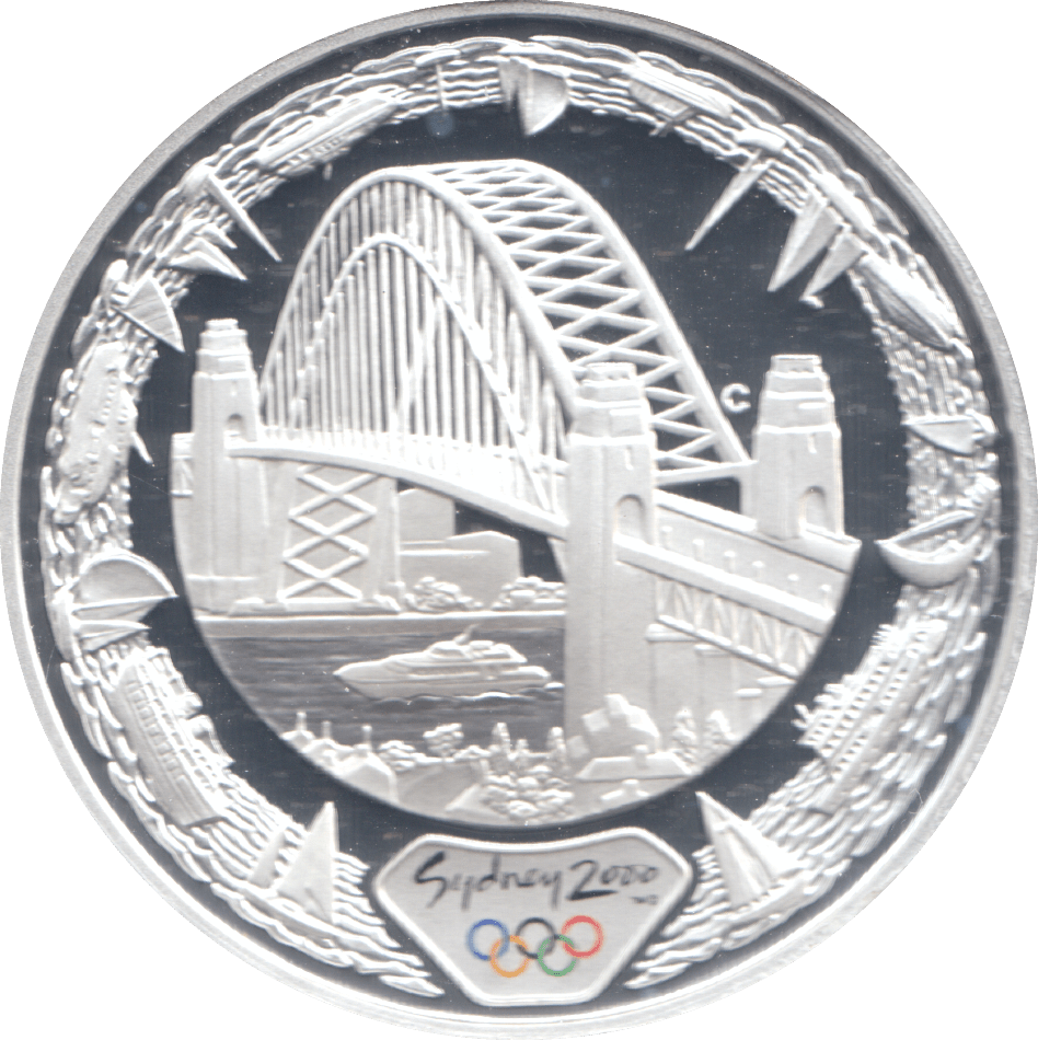 2000 SILVER PROOF 5 DOLLAR AUSTRALIA HARBOUR BRIDGE - SILVER WORLD COINS - Cambridgeshire Coins
