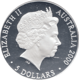 2000 SILVER PROOF 5 DOLLAR AUSTRALIA HARBOUR BRIDGE - SILVER WORLD COINS - Cambridgeshire Coins