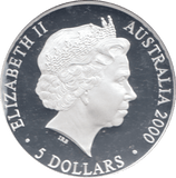 2000 SILVER PROOF 5 DOLLAR AUSTRALIA HARBOUR OF LIFE - SILVER WORLD COINS - Cambridgeshire Coins