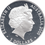 2000 SILVER PROOF 5 DOLLAR AUSTRALIA KOALA - SILVER WORLD COINS - Cambridgeshire Coins