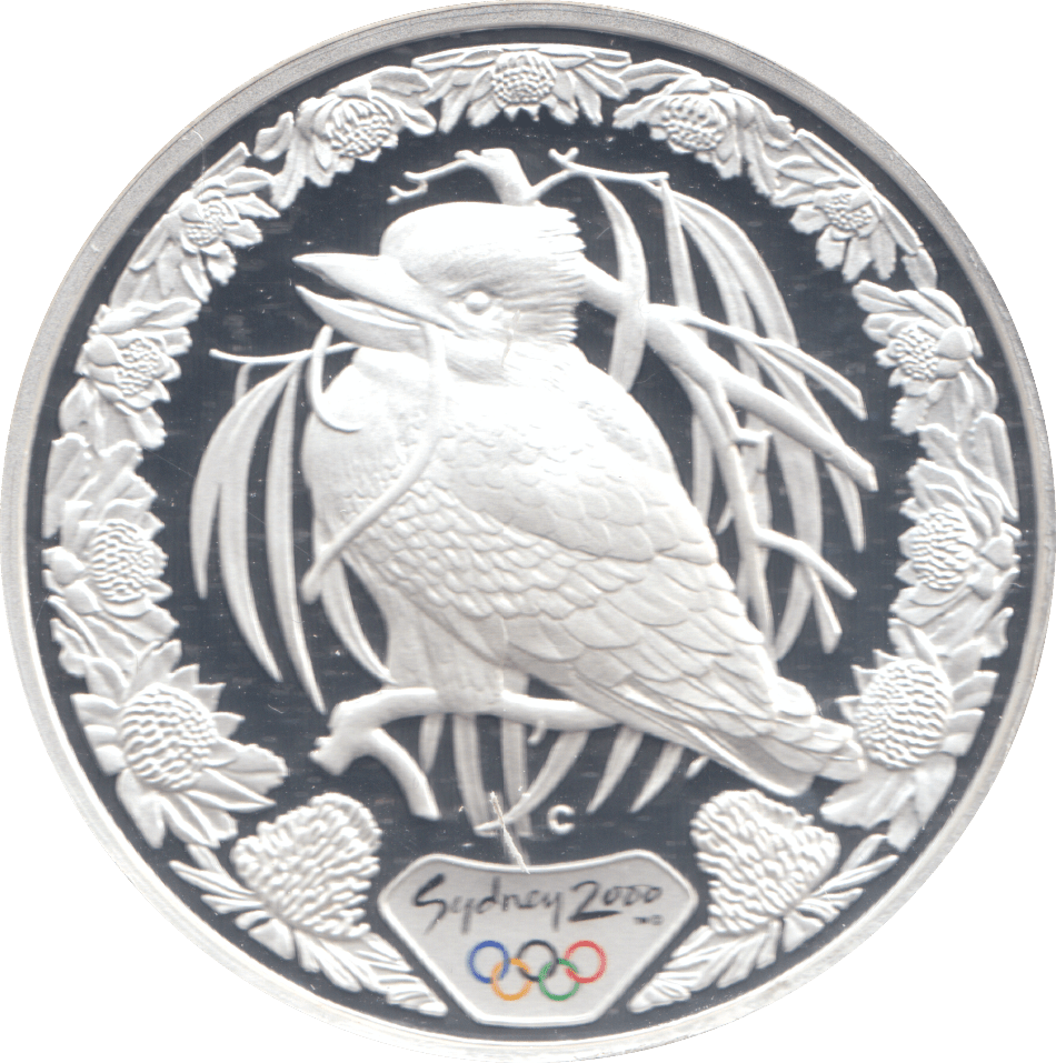 2000 SILVER PROOF 5 DOLLAR AUSTRALIA KOOKABURRA - SILVER WORLD COINS - Cambridgeshire Coins