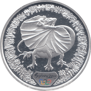 2000 SILVER PROOF 5 DOLLAR AUSTRALIA LIZARD - SILVER WORLD COINS - Cambridgeshire Coins
