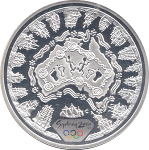 2000 SILVER PROOF 5 DOLLAR AUSTRALIA MAP - SILVER WORLD COINS - Cambridgeshire Coins