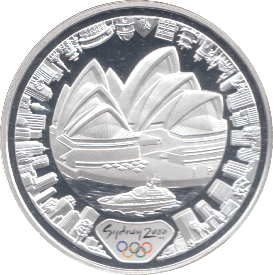 2000 SILVER PROOF 5 DOLLAR AUSTRALIA OPERA HOUSE - SILVER WORLD COINS - Cambridgeshire Coins