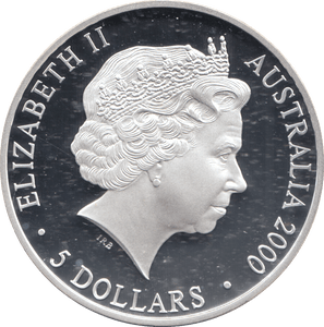 2000 SILVER PROOF 5 DOLLAR AUSTRALIA PLATYPUS - SILVER WORLD COINS - Cambridgeshire Coins