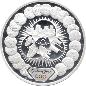 2000 SILVER PROOF 5 DOLLAR AUSTRALIA REACHING THE WORLD - SILVER WORLD COINS - Cambridgeshire Coins