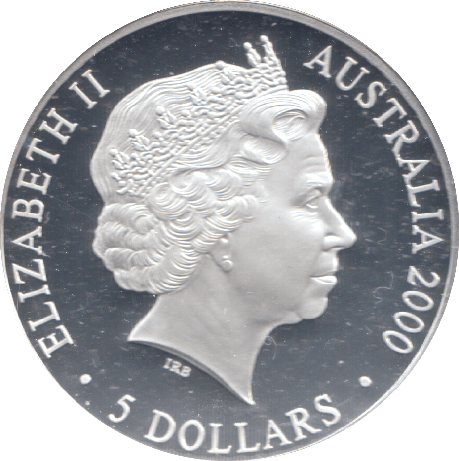 2000 SILVER PROOF 5 DOLLAR AUSTRALIA SEA CHANGE - SILVER WORLD COINS - Cambridgeshire Coins