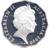 2000 SILVER PROOF 50 CENTS AUSTRALIA - SILVER WORLD COINS - Cambridgeshire Coins