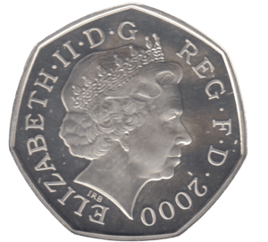 2000 SILVER PROOF 50P - 50P Silver Proof - Cambridgeshire Coins