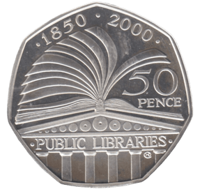2000 SILVER PROOF 50P - 50P Silver Proof - Cambridgeshire Coins