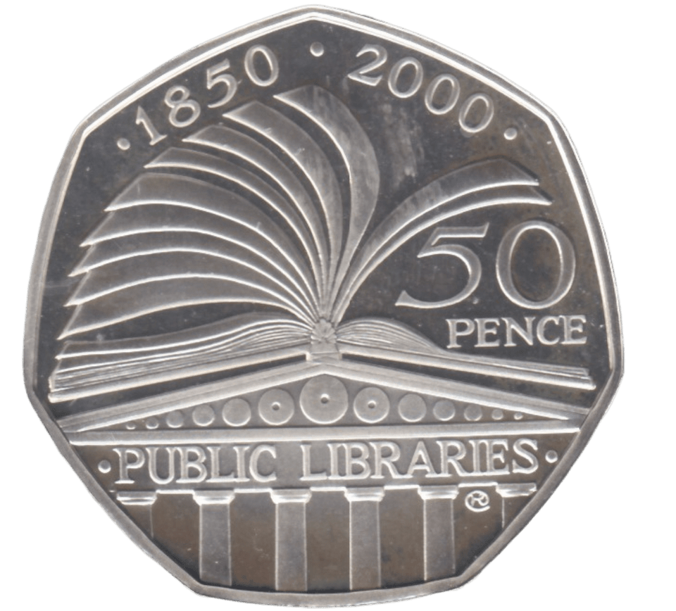 2000 SILVER PROOF 50P - 50P Silver Proof - Cambridgeshire Coins