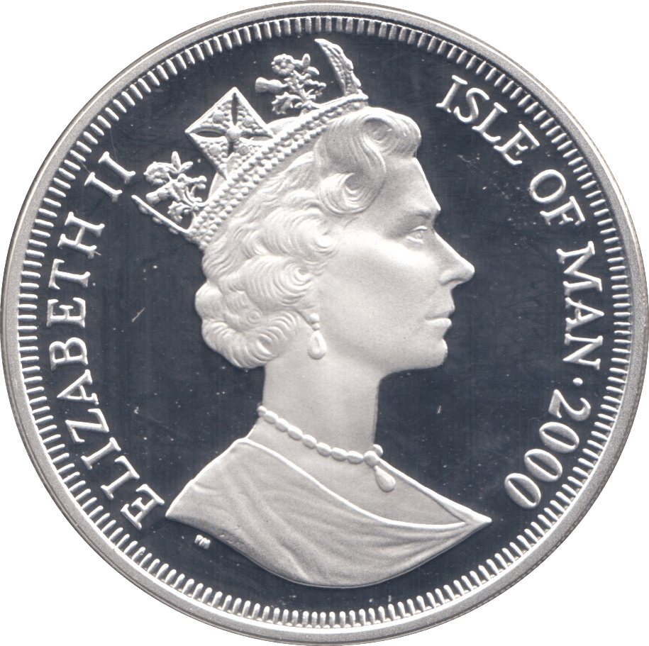 2000 SILVER PROOF FALL OF THE BERLIN WALL COMMEMORATIVE CROWN ISLE OF MAN - SILVER WORLD COINS - Cambridgeshire Coins