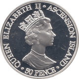 2000 SILVER PROOF FIFTY PENCE TRISTAN DA CUNHA - SILVER WORLD COINS - Cambridgeshire Coins