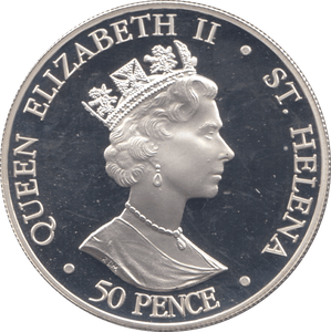 2000 SILVER PROOF FIFTY PENCE TRISTAN DA CUNHA - SILVER WORLD COINS - Cambridgeshire Coins