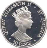 2000 SILVER PROOF FIFTY PENCE TRISTAN DA CUNHA - SILVER WORLD COINS - Cambridgeshire Coins