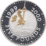 2000 SILVER PROOF FIVE POUNDS UK - SILVER WORLD COINS - Cambridgeshire Coins