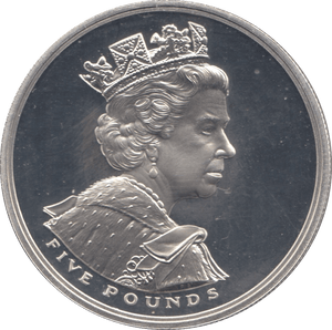 2000 SILVER PROOF FIVE POUNDS UK - SILVER WORLD COINS - Cambridgeshire Coins