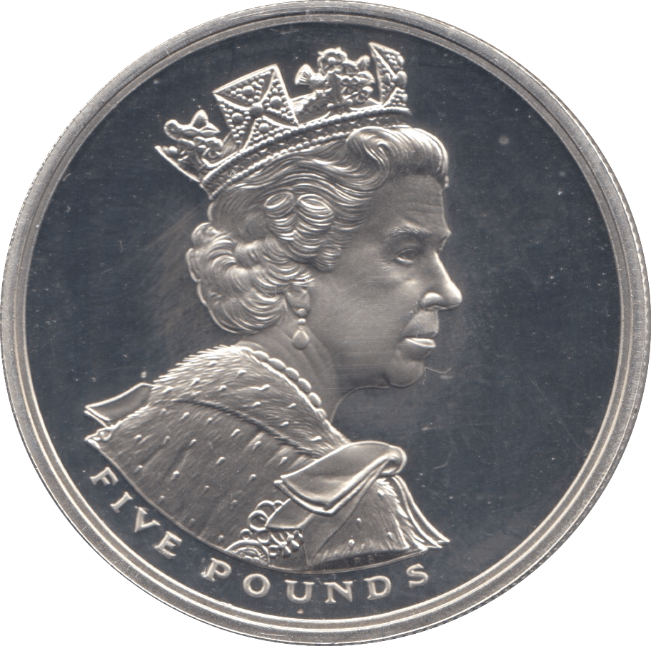 2000 SILVER PROOF FIVE POUNDS UK - SILVER WORLD COINS - Cambridgeshire Coins