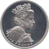 2000 SILVER PROOF FIVE POUNDS UK - SILVER WORLD COINS - Cambridgeshire Coins