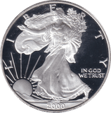 2000 SILVER PROOF LIBERTY DOLLAR USA - SILVER WORLD COINS - Cambridgeshire Coins