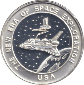 2000 SILVER PROOF MEDALLION THE NEW ERA OF SPACE USA - SILVER WORLD COINS - Cambridgeshire Coins