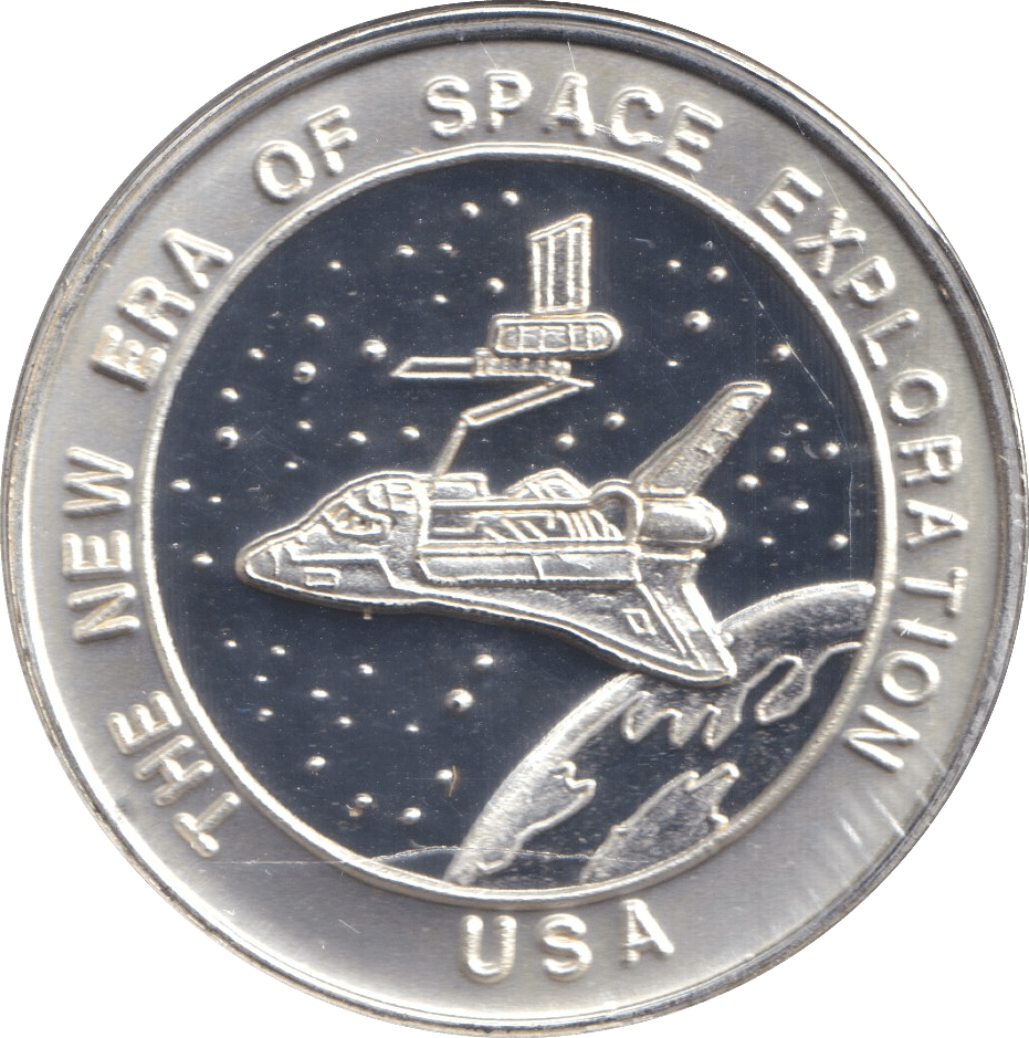 2000 SILVER PROOF MEDALLION THE NEW ERA OF SPACE USA - SILVER WORLD COINS - Cambridgeshire Coins