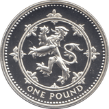 2000 SILVER PROOF ONE POUND £1 SCOTTISH LION - SILVER WORLD COINS - Cambridgeshire Coins