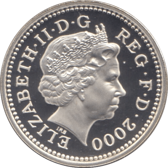 2000 SILVER PROOF ONE POUND £1 WELSH DRAGON - SILVER WORLD COINS - Cambridgeshire Coins