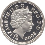 2000 SILVER PROOF ONE POUND £1 WELSH DRAGON - SILVER WORLD COINS - Cambridgeshire Coins