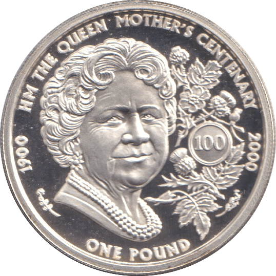 2000 SILVER PROOF ONE POUND QUEEN MOTHER - Silver Proof - Cambridgeshire Coins