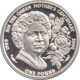 2000 SILVER PROOF ONE POUND QUEEN MOTHER - Silver Proof - Cambridgeshire Coins