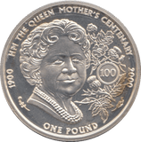 2000 SILVER PROOF QUEEN MOTHERS CENTENARY ONE POUND GUERNSEY - SILVER WORLD COINS - Cambridgeshire Coins
