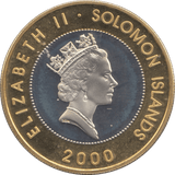 2000 SILVER PROOF TEN DOLLARS SOLOMON ISLANDS - WORLD COINS - Cambridgeshire Coins