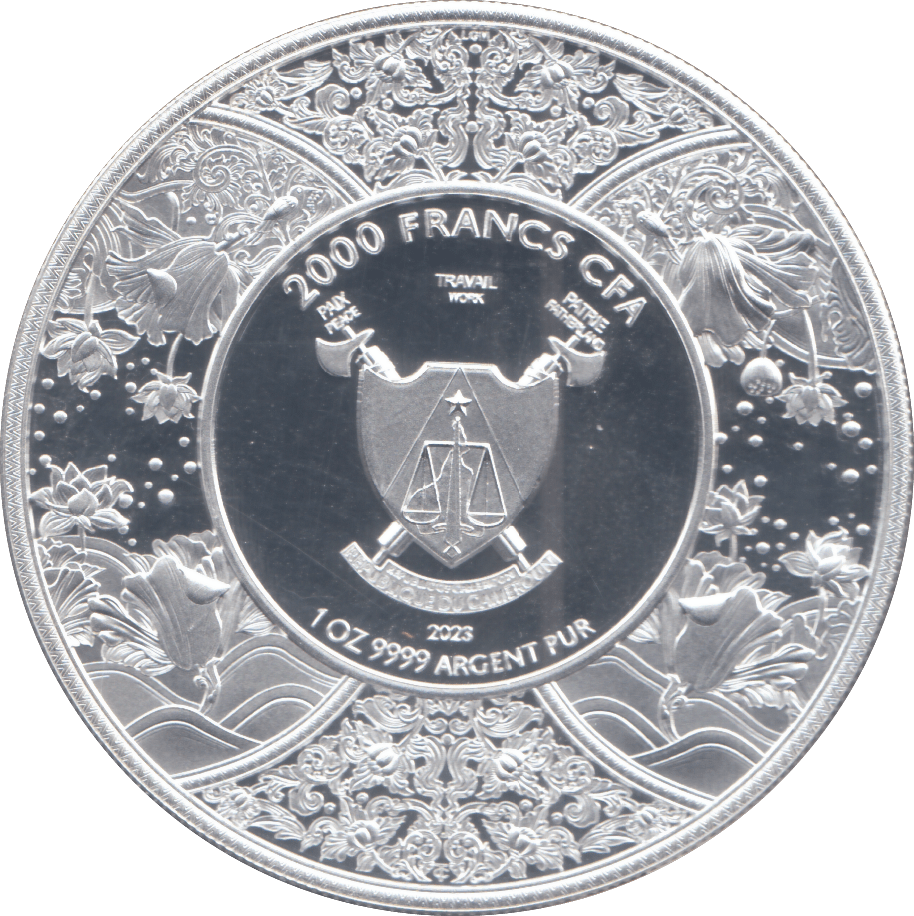 2000 SILVER REPUBLIC OF CAMEROON 2000 FRANCS ( BU ) - SILVER WORLD COINS - Cambridgeshire Coins