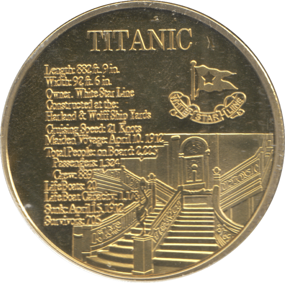 2000 TITANIC COMMEMORATIVE MEDALLION - MEDALS & MEDALLIONS - Cambridgeshire Coins