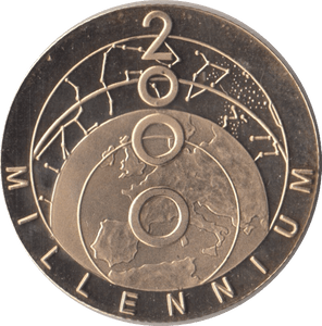 2000 TWENTY FIVE CROWN MILLENIUM TURKS AND CAICOS - WORLD COINS - Cambridgeshire Coins
