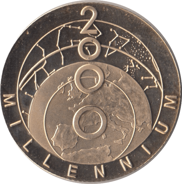 2000 TWENTY FIVE CROWN MILLENIUM TURKS AND CAICOS - WORLD COINS - Cambridgeshire Coins