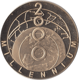2000 TWENTY FIVE CROWN MILLENIUM TURKS AND CAICOS - WORLD COINS - Cambridgeshire Coins