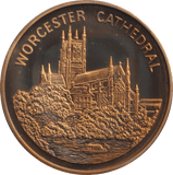 2000 WORCESTER CATHEDRAL MEDALLION M35 - MEDALS & MEDALLIONS - Cambridgeshire Coins